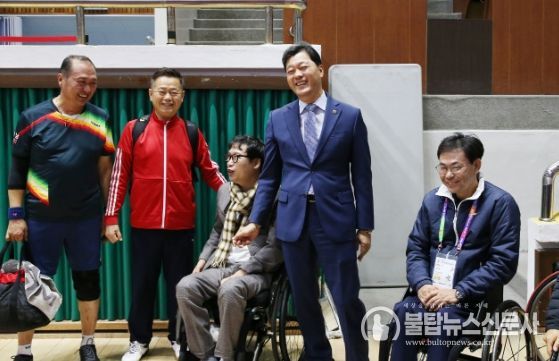 서동욱 전남도의장, 전국장애인체전 전남선수단 격려 방문