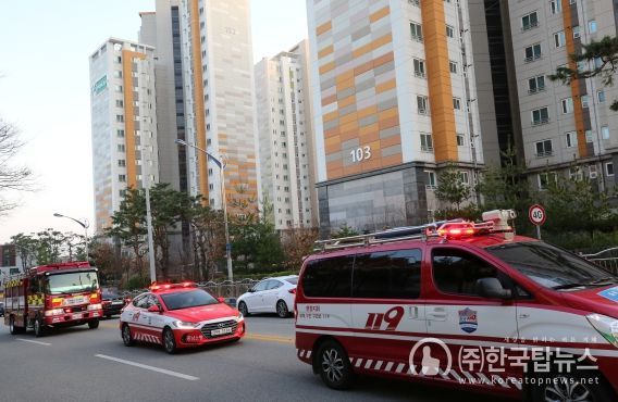 서산소방서, ‘삐뽀삐뽀! 소방차 길 터주세요’ 실전 훈련