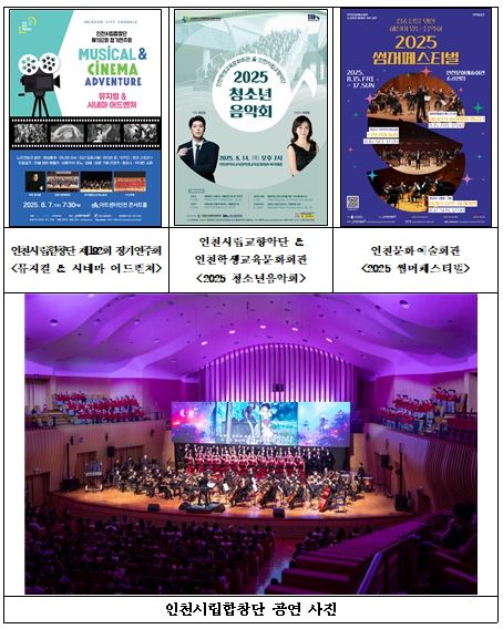 인천문화예술회관, 여름방학 시즌 청소년음악회