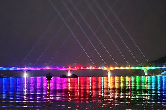 정남진대교, 야간경관조명으로 새단장